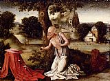 Joachim Patenier Canvas Paintings - Landscape With The Penitent Saint Jerome